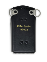 Load image into Gallery viewer, Firefighter Leather Radio Holster with Belt, Strap, Anti-Sway Strap, and Mic Loops. Perfect for Firefighters, EMT, Police